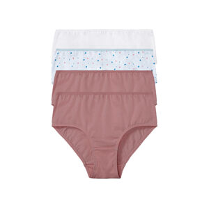 Pepperts! Girls' 4-Pack Organic Cotton Underwear: White, Polka Dot, Blue, Pink